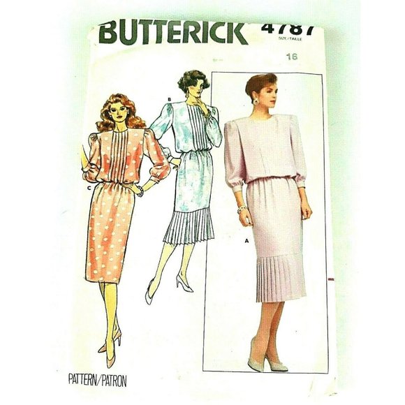 Butterick 4787 Dress Size 16 Uncut Sewing Pattern - Picture 1 of 2